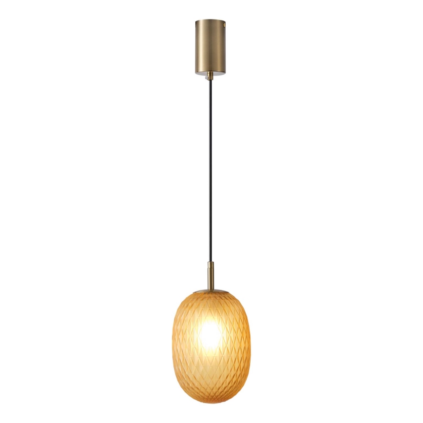 Κρεμαστό φωτιστικό οροφής 1xE14/25W/230V καφέ pr. 15 cm