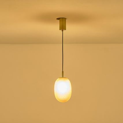 Κρεμαστό φωτιστικό οροφής 1xE14/25W/230V λευκό διάμετρος 15 cm