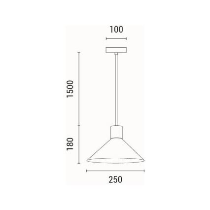 Κρεμαστό φωτιστικό οροφής 1xE27/15W/230V γκρι