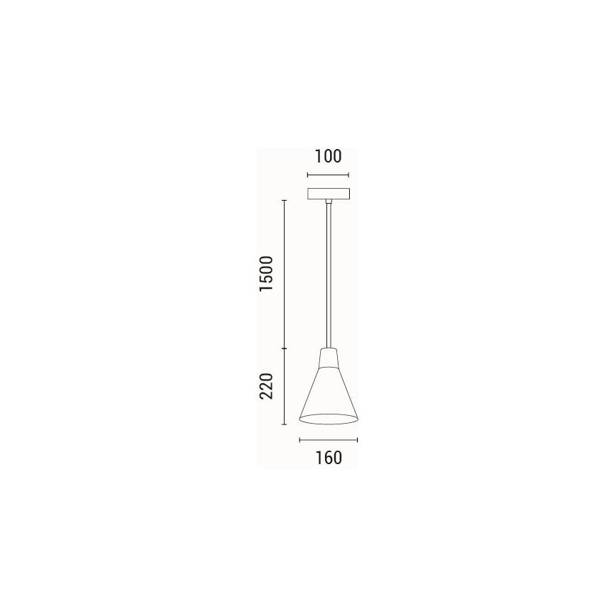 Κρεμαστό φωτιστικό οροφής 1xE27/15W/230V γκρι