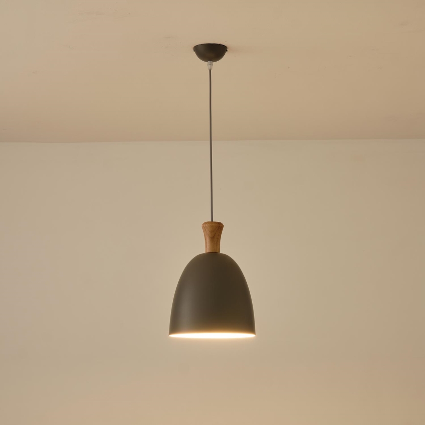 Κρεμαστό φωτιστικό οροφής 1xE27/15W/230V γκρι διάμετρος 23 cm