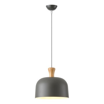 Κρεμαστό φωτιστικό οροφής 1xE27/15W/230V γκρι διάμετρος 27 cm