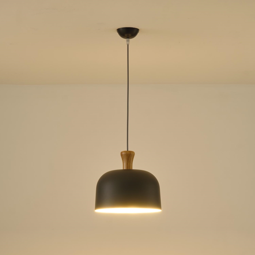 Κρεμαστό φωτιστικό οροφής 1xE27/15W/230V γκρι διάμετρος 27 cm