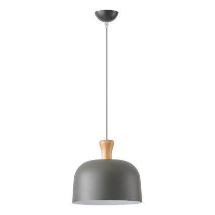 Κρεμαστό φωτιστικό οροφής 1xE27/15W/230V γκρι διάμετρος 27 cm