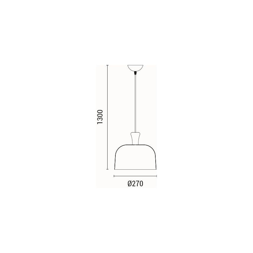 Κρεμαστό φωτιστικό οροφής 1xE27/15W/230V γκρι διάμετρος 27 cm