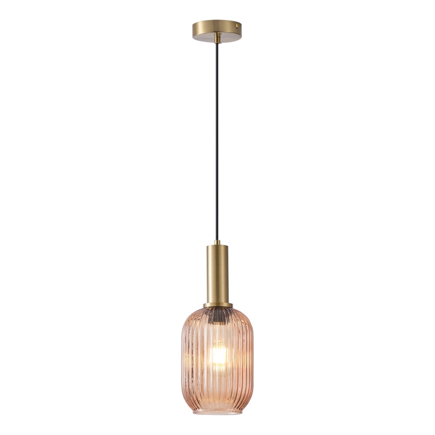 Κρεμαστό φωτιστικό οροφής 1xE27/15W/230V καφέ pr. 13 cm