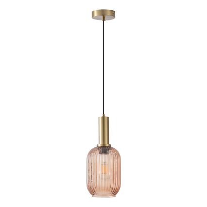 Κρεμαστό φωτιστικό οροφής 1xE27/15W/230V καφέ pr. 13 cm