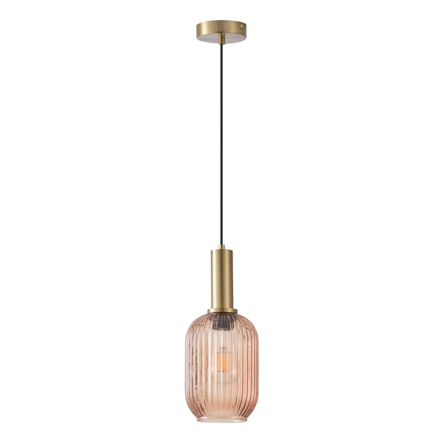 Κρεμαστό φωτιστικό οροφής 1xE27/15W/230V καφέ pr. 13 cm