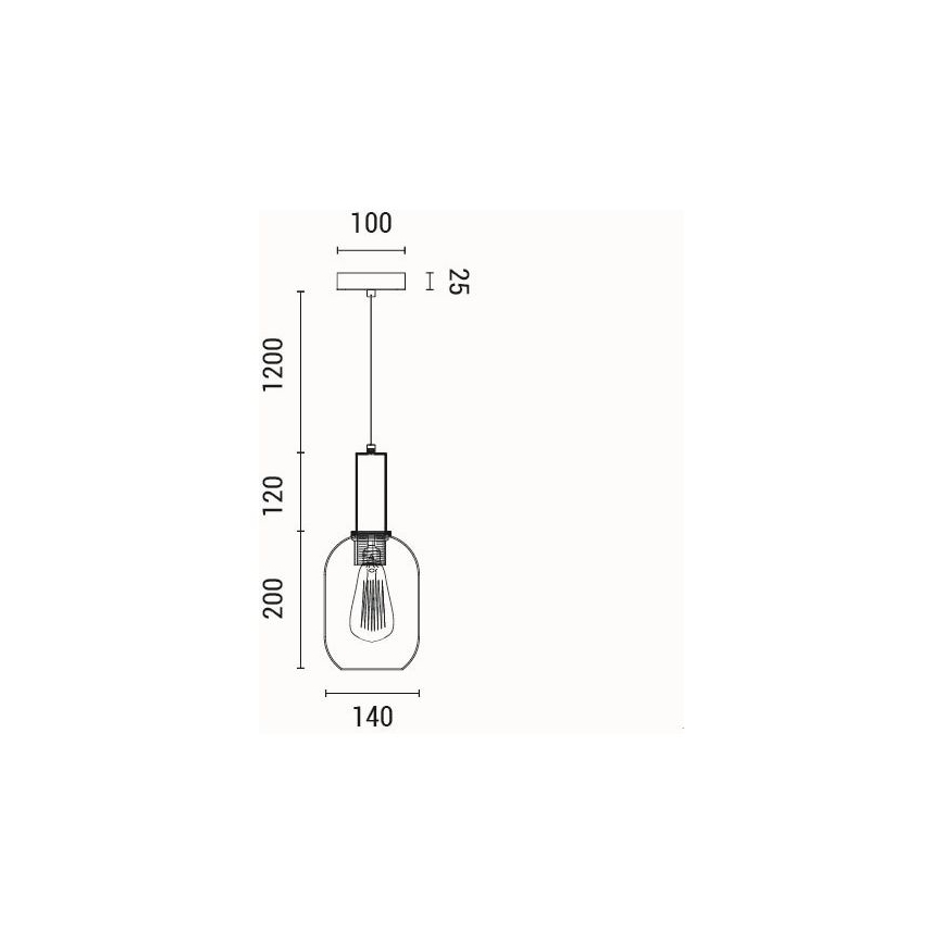 Κρεμαστό φωτιστικό οροφής 1xE27/15W/230V καφέ pr. 13 cm