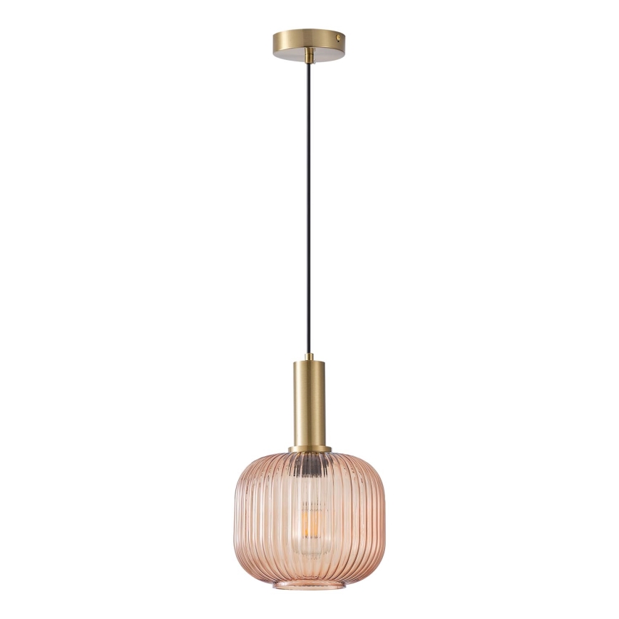 Κρεμαστό φωτιστικό οροφής 1xE27/15W/230V καφέ διάμετρος 20 cm