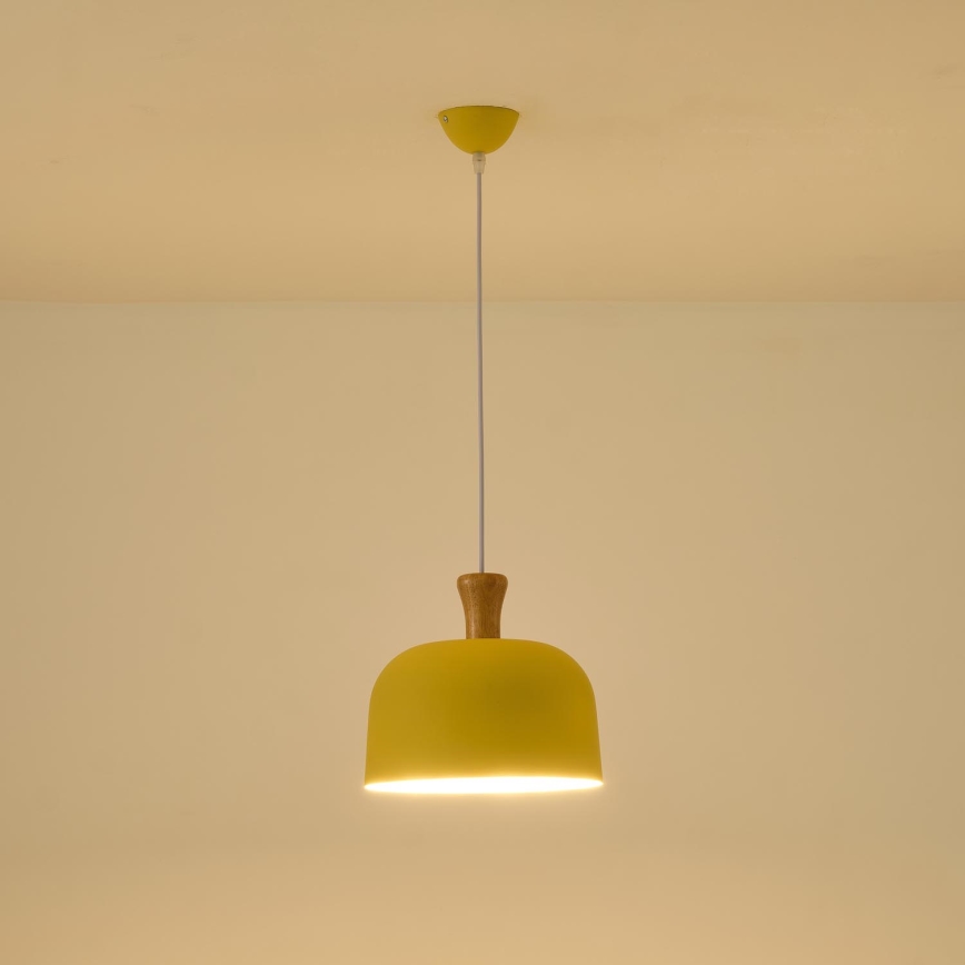 Κρεμαστό φωτιστικό οροφής 1xE27/15W/230V κίτρινο pr. 27 cm