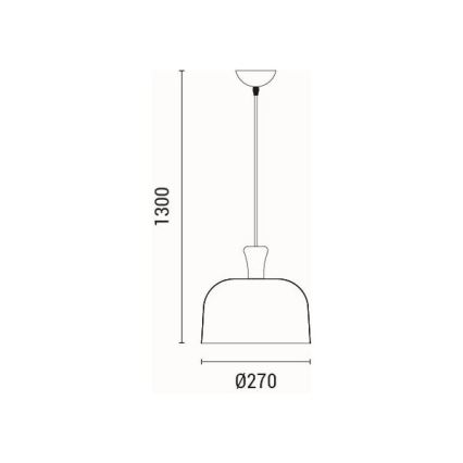 Κρεμαστό φωτιστικό οροφής 1xE27/15W/230V κίτρινο pr. 27 cm