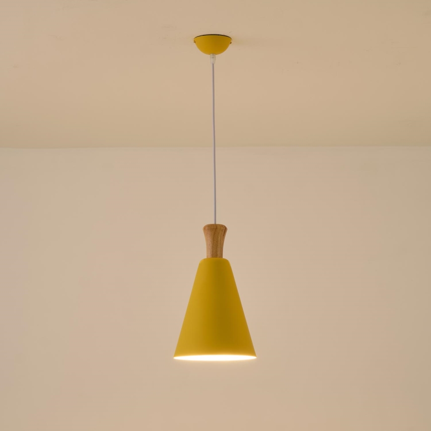 Κρεμαστό φωτιστικό οροφής 1xE27/15W/230V κίτρινο διάμετρος 20 cm