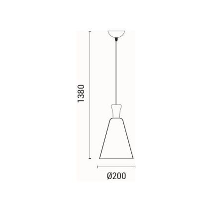Κρεμαστό φωτιστικό οροφής 1xE27/15W/230V κίτρινο διάμετρος 20 cm