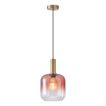 Κρεμαστό φωτιστικό οροφής 1xE27/15W/230V κόκκινο/φιμέ διάμετρος 20 cm