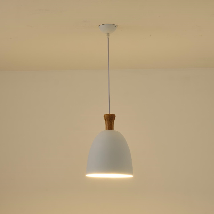 Κρεμαστό φωτιστικό οροφής 1xE27/15W/230V λευκό διάμετρος 23 cm