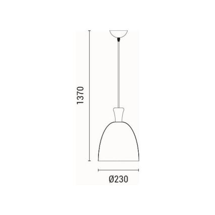 Κρεμαστό φωτιστικό οροφής 1xE27/15W/230V λευκό διάμετρος 23 cm