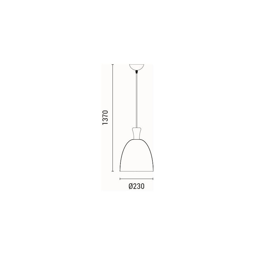 Κρεμαστό φωτιστικό οροφής 1xE27/15W/230V λευκό διάμετρος 23 cm