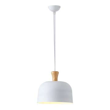 Κρεμαστό φωτιστικό οροφής 1xE27/15W/230V λευκό διάμετρος 27 cm