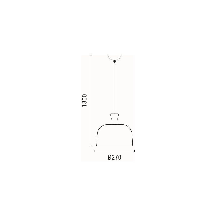 Κρεμαστό φωτιστικό οροφής 1xE27/15W/230V λευκό διάμετρος 27 cm