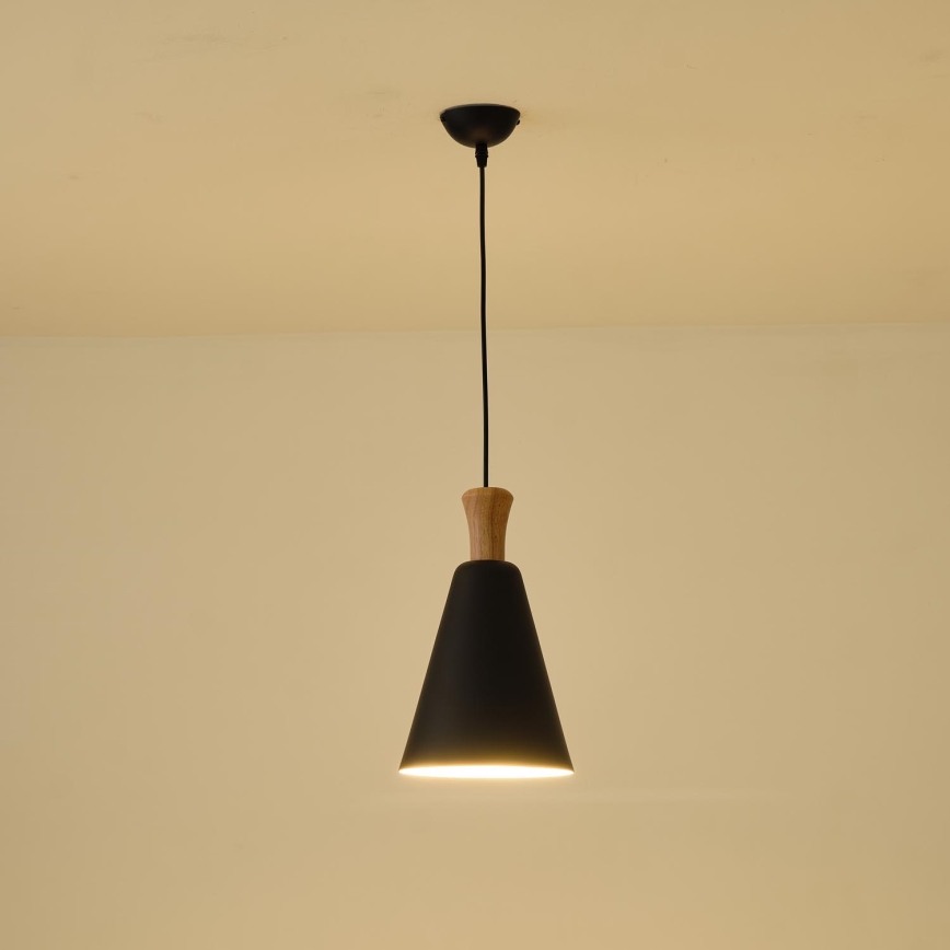 Κρεμαστό φωτιστικό οροφής 1xE27/15W/230V μαύρο διάμετρος 20 cm