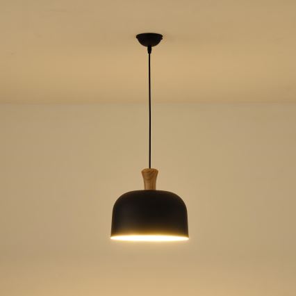 Κρεμαστό φωτιστικό οροφής 1xE27/15W/230V μαύρο διάμετρος 27 cm
