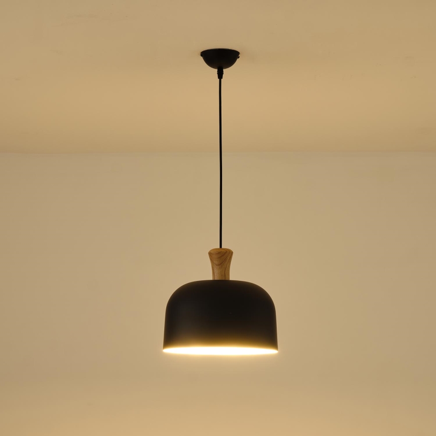 Κρεμαστό φωτιστικό οροφής 1xE27/15W/230V μαύρο διάμετρος 27 cm