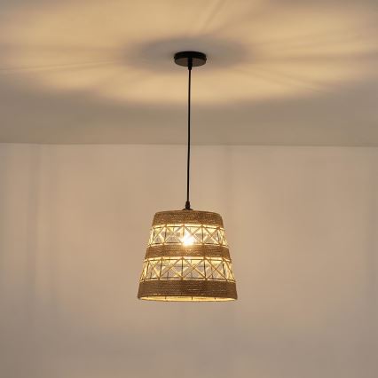 Κρεμαστό φωτιστικό οροφής 1xE27/15W/230V μπεζ