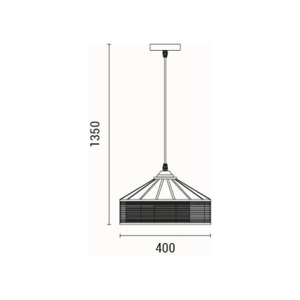 Κρεμαστό φωτιστικό οροφής 1xE27/15W/230V μπεζ