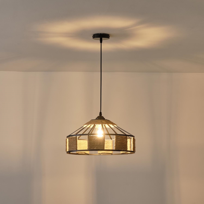 Κρεμαστό φωτιστικό οροφής 1xE27/15W/230V μπεζ