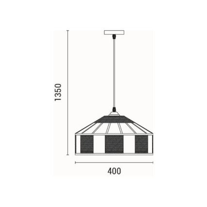 Κρεμαστό φωτιστικό οροφής 1xE27/15W/230V μπεζ