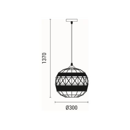 Κρεμαστό φωτιστικό οροφής 1xE27/15W/230V μπεζ