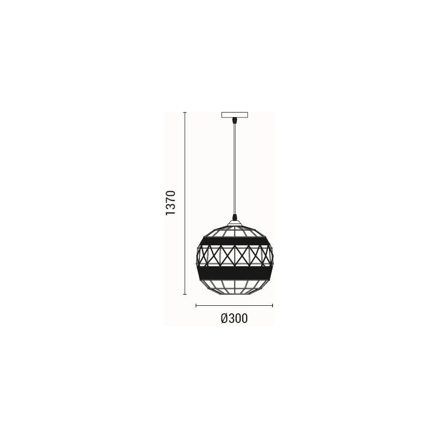 Κρεμαστό φωτιστικό οροφής 1xE27/15W/230V μπεζ