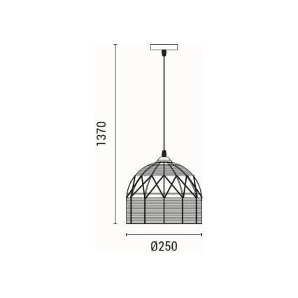 Κρεμαστό φωτιστικό οροφής 1xE27/15W/230V μπεζ
