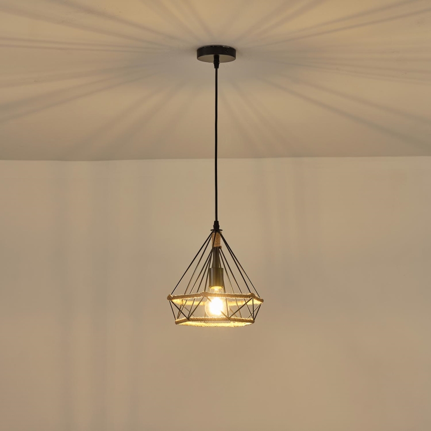 Κρεμαστό φωτιστικό οροφής 1xE27/15W/230V μπεζ
