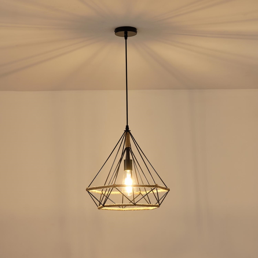 Κρεμαστό φωτιστικό οροφής 1xE27/15W/230V μπεζ