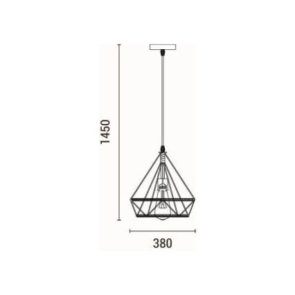 Κρεμαστό φωτιστικό οροφής 1xE27/15W/230V μπεζ