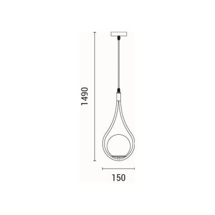 Κρεμαστό φωτιστικό οροφής 1xE27/15W/230V ορείχαλκος