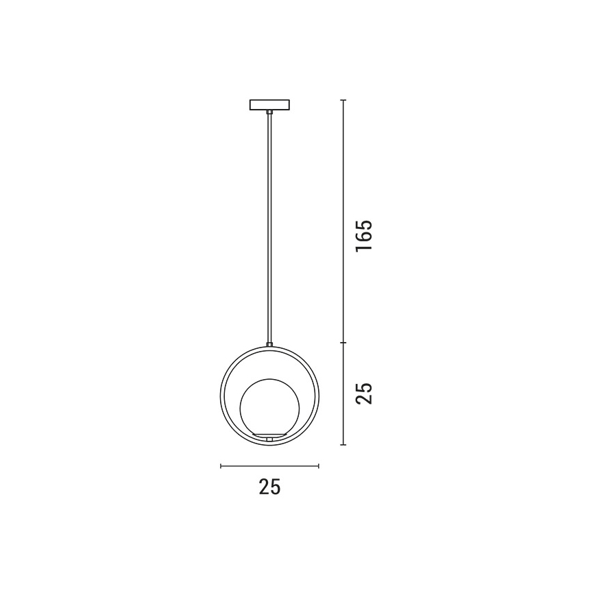 Κρεμαστό φωτιστικό οροφής 1xE27/15W/230V ορείχαλκος