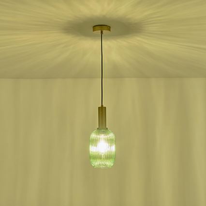 Κρεμαστό φωτιστικό οροφής 1xE27/15W/230V πράσινο 13 cm