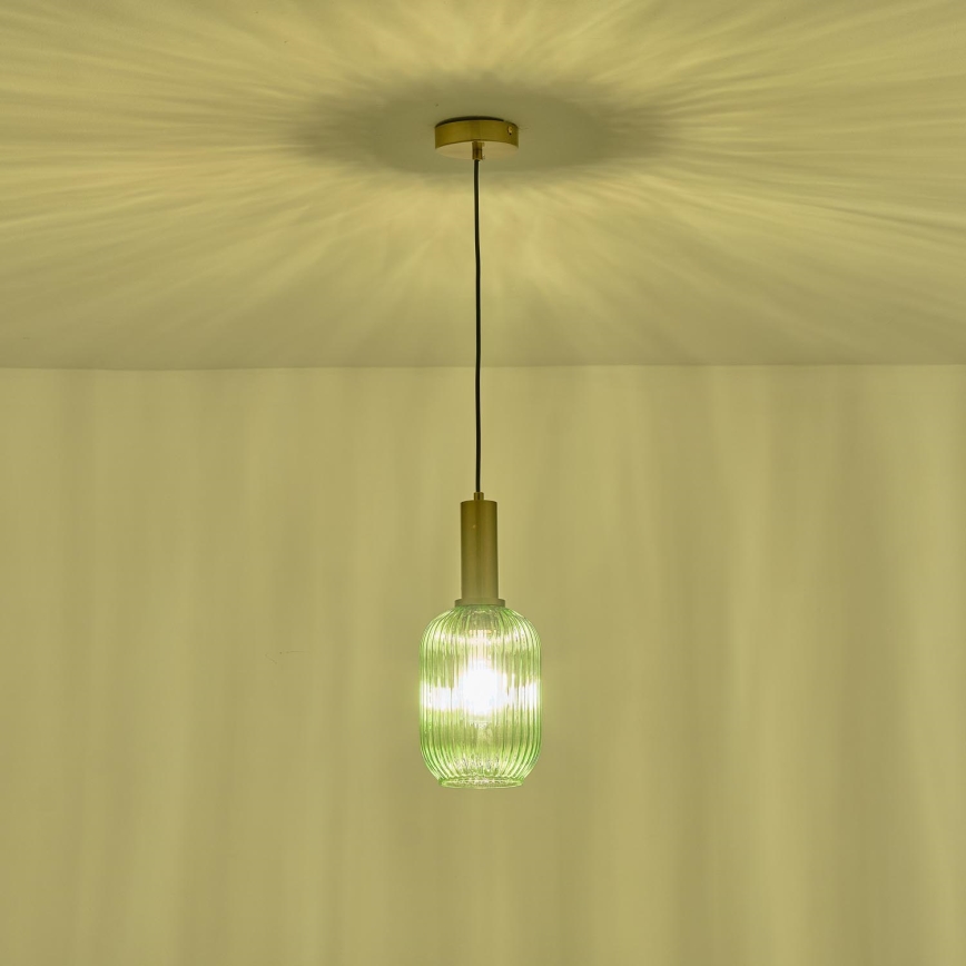 Κρεμαστό φωτιστικό οροφής 1xE27/15W/230V πράσινο 13 cm