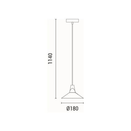 Κρεμαστό φωτιστικό οροφής 1xE27/15W/230V πράσινο