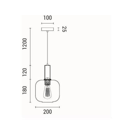 Κρεμαστό φωτιστικό οροφής 1xE27/15W/230V πράσινο pr. 20 cm