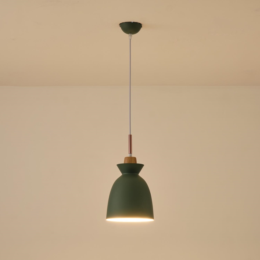 Κρεμαστό φωτιστικό οροφής 1xE27/15W/230V πράσινο διάμετρος 19,5 cm