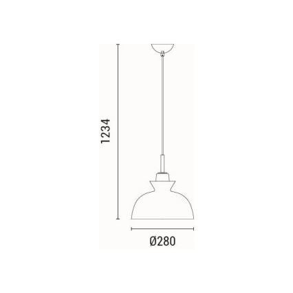 Κρεμαστό φωτιστικό οροφής 1xE27/15W/230V πράσινο διάμετρος 28 cm