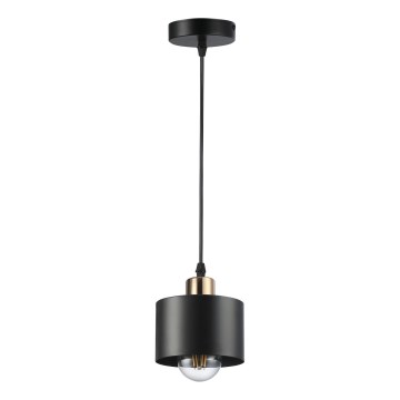 Κρεμαστό φωτιστικό οροφής 1xE27/35W/230V διάμετρος 12 cm μαύρο/χρυσό