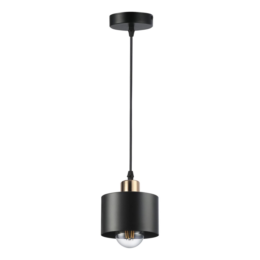 Κρεμαστό φωτιστικό οροφής 1xE27/35W/230V διάμετρος 12 cm μαύρο/χρυσό