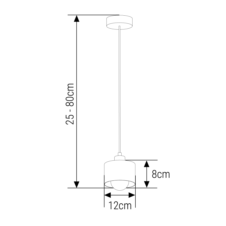 Κρεμαστό φωτιστικό οροφής 1xE27/35W/230V διάμετρος 12 cm μαύρο/χρυσό