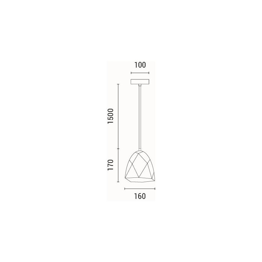Κρεμαστό φωτιστικό οροφής 1xE27/40W/230V γκρι