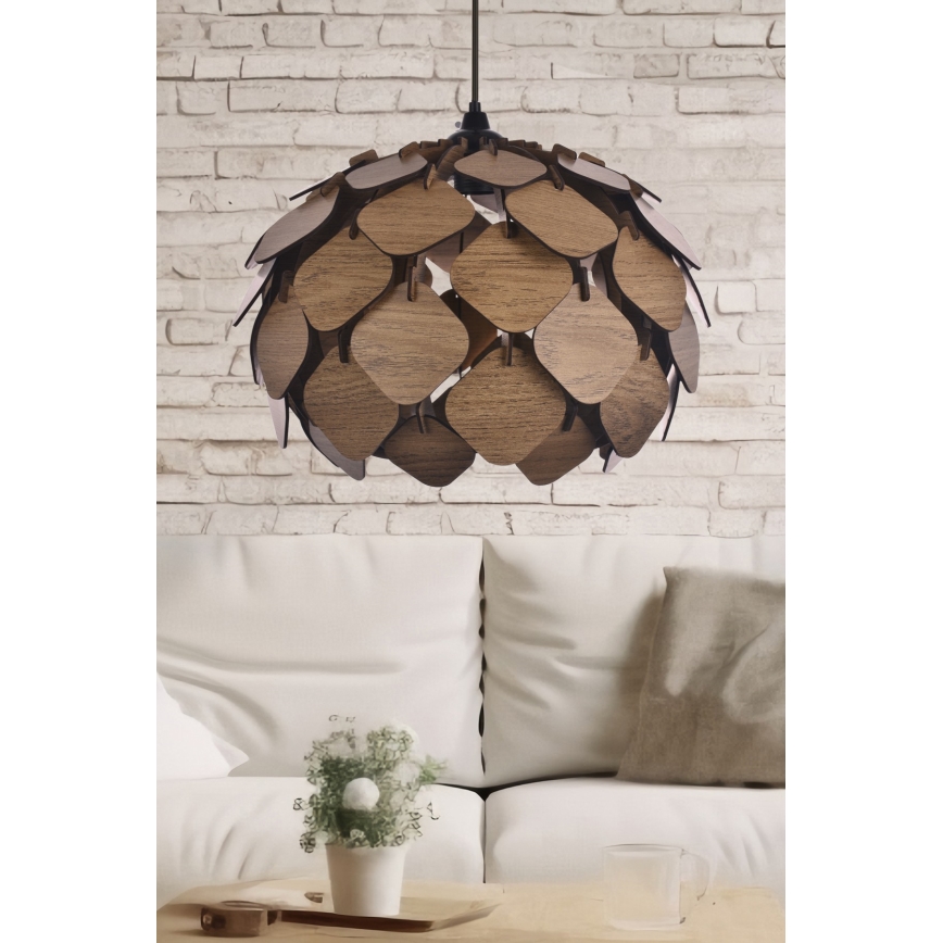 Κρεμαστό φωτιστικό οροφής 1xE27/40W/230V καφέ